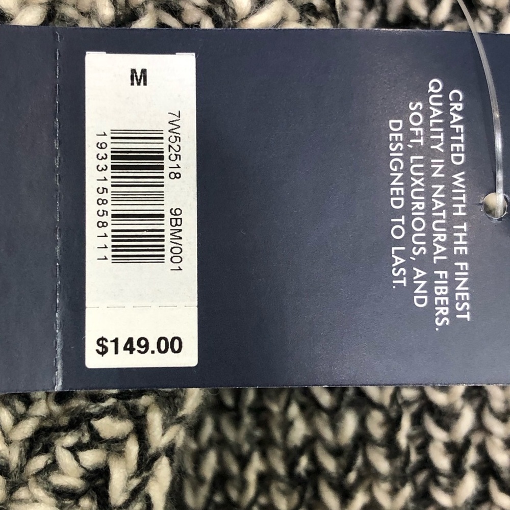 Lucky Brand Black and Cream Marled Knit Cardigan - Picture 8 of 14